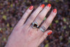 Size 8 Dendritic Agate x Tourmaline Ring