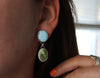 Golden Hill x Sonoran Gold Turquoise Mismatched Stud Earrings