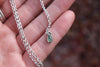 Dendritic Agate x Tourmaline Lariat Necklace 2 (16 inch chain)