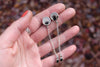 Dendritic Agate x Tourmaline Lariat Earrings