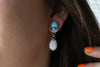 Golden Hill Turquoise x White Buffalo Mismatched Stud Earrings (DISCOUNTED)