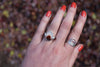 Size 6 Dendritic Agate x Garnet Ring