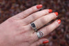Size 8 Dendritic Agate Ring Set