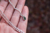 Dendritic Agate x Tourmaline Lariat Necklace 3 (16 inch chain)