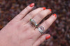 Size 8.5 Dendritic Agate x Peridot Ring *DISCOUNTED*