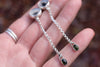 Dendritic Agate x Tourmaline Lariat Earrings