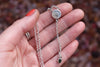 Dendritic Agate x Tourmaline Lariat Necklace 3 (16 inch chain)