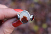 Size 6 Dendritic Agate x Garnet Ring