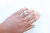 Size 6 Oregon Sunstone x Diamond Stacker Ring Set