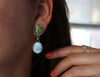 Golden Hill x Sonoran Gold Turquoise Mismatched Stud Earrings