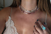 Pink Tourmaline x Pearls Beaded Necklace (16 inches + 2 inch chain extender)