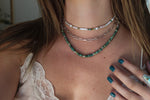 Fox Turquoise Beaded Necklace (18 inches)