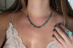 Fox Turquoise Beaded Necklace (18 inches)