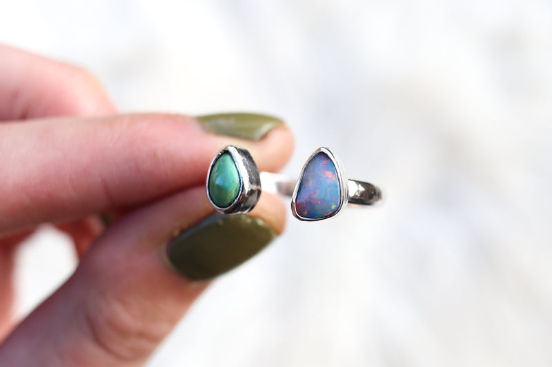 Size 10-11 Turquoise x Opal Ring (Adjustable)