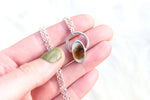 Dendritic Agate Hoop Necklace