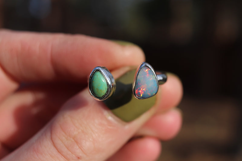 Size 10-11 Turquoise x Opal Ring (Adjustable)
