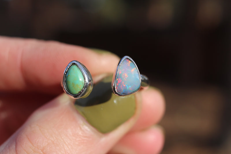 Size 10-11 Turquoise x Opal Ring (Adjustable)