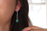 Sonoran Gem Turquoise Paperclip Chain Earrings