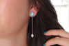 Sierra Bella Turquoise x Pearls Lariat Earrings