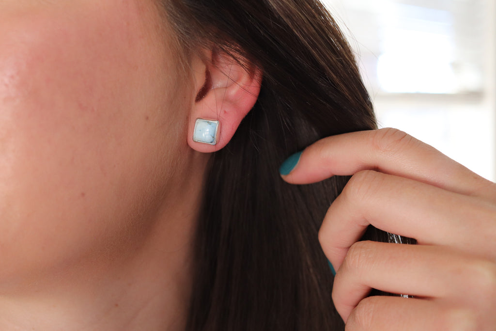 Golden Hill Turquoise Stud Earrings 3
