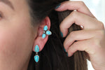 Sonoran Gem Turquoise Dangly Stud Earrings 2