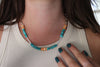 Spiny Oyster x Fox Turquoise x Pearls Beaded Necklace (18 inches) 2