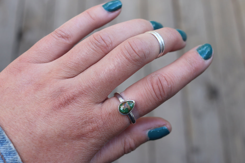 Size 10 Sonoran Gold Turquoise Ring