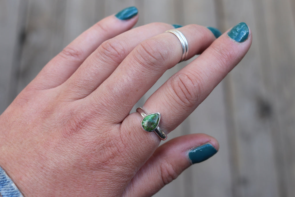 Size 8 Sonoran Gold Turquoise Ring