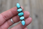 Lone Mountain Turquoise Stacked Ring - Finish In Your Size