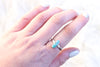 Size 8 White Water Turquoise Ring