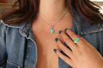 Emerald Valley Turquoise Toggle Clasp Necklace 2 (16 inch chain)