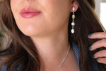 Palomino Variscite Dangly Stud Earrings