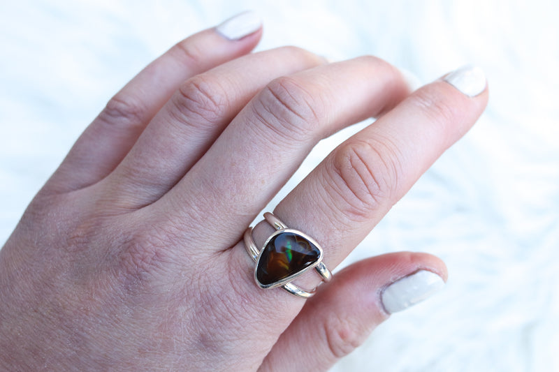 Size 10 Fire Agate Ring