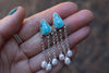 White Water Turquoise x Pearls Stud Earrings 2