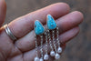White Water Turquoise x Pearls Stud Earrings 2