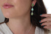 Sonoran Gold Turquoise Dangly Stud Earrings