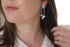 White Water Turquoise x Pearls Stud Earrings 2