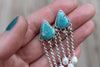 White Water Turquoise x Pearls Stud Earrings 3