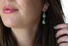 Sonoran Gold Turquoise Dangly Stud Earrings