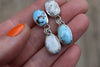 Golden Hill Turquoise x White Buffalo Mismatched Stud Earrings (DISCOUNTED)