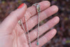 Dendritic Agate x Tourmaline Lariat Necklace 1 (16 inch chain)