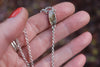 Dendritic Agate x Tourmaline Lariat Necklace 1 (16 inch chain)
