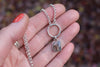Dendritic Agate Hoop Necklace (16 inch chain)