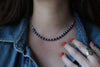 Lapis x Pearls Beaded Necklace (16 inches)