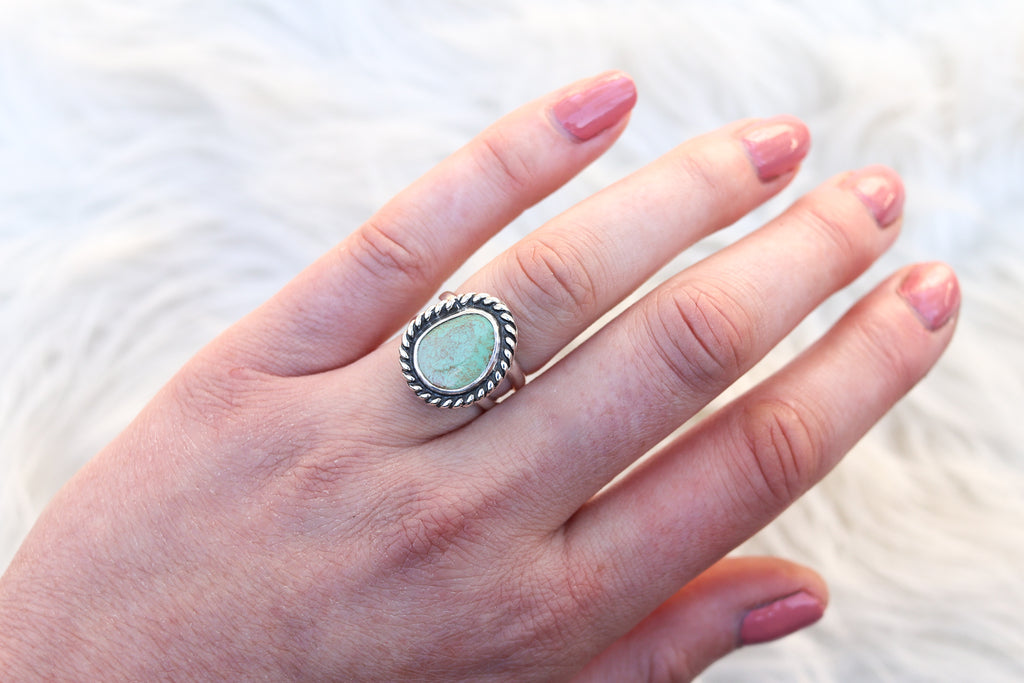 Size 6 Pilot Mountain Turquoise Ring