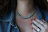Fox Turquoise x Pearls Beaded Necklace (16 inches)