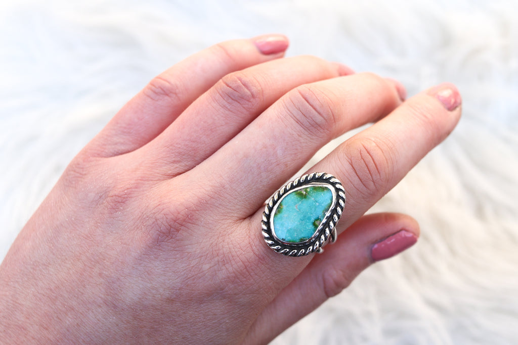 Size 9 Sonoran Gold Turquoise Ring