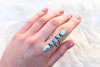 Size 9 Stacked Turquoise x Opal Ring