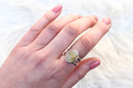 Size 9 Gold Rutilated Quartz Ring