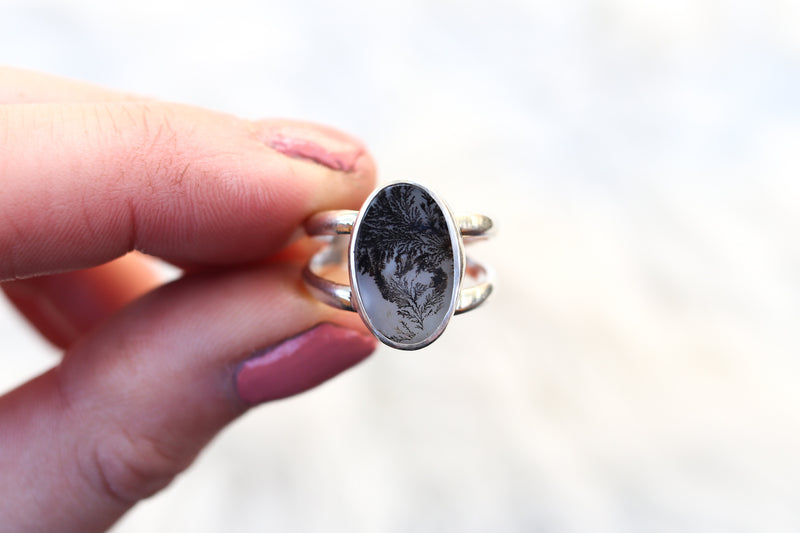 Size 7 Dendritic Agate Ring